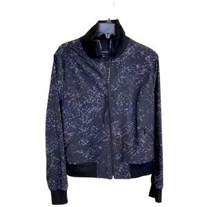 NWT Lane Bryant Black Bomber Jacket with Ribbed Details